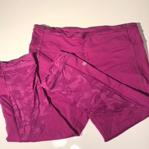Lululemon purple crops